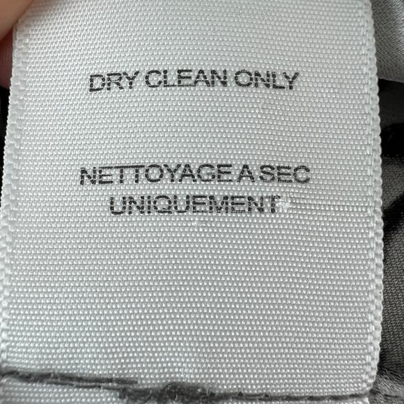 JOIE Purine Gray Black Top Silk Leopard Split Neck Balloon Sleeve Size XSmall XS - Picture 14 of 14